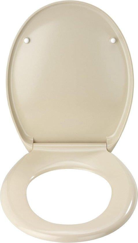 Wenko Ottana toiletbril - Beige - Duroplast - Antibacterieel - Easy SoftClose - 37,5 x 44,6 cm