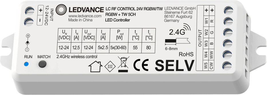 Ledvance Lc Rf Control Rgbw/tw Control 24v Rgbw/tw