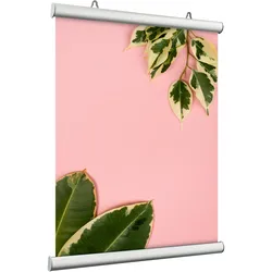 Posterklemmschiene (1 Paar), 2 Aufhänger, Aluminium, silber eloxiert, 420 mm, DIN A2 Hochformat, DIN A3 Querformat