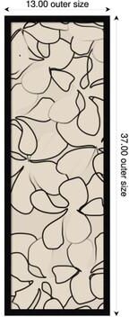 Amanti Art Outlined Flowers Canvas Magnetic Board, Svelte Framed Memo Board