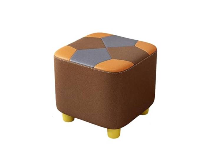 DANNMPX Sitzhocker Wohnzimmer Multifunktionaler Quadratischer Fußhocker, Atmungsaktives Gewebe, Weiches Kissen Zusätzliche Sitzplätze(Brown)