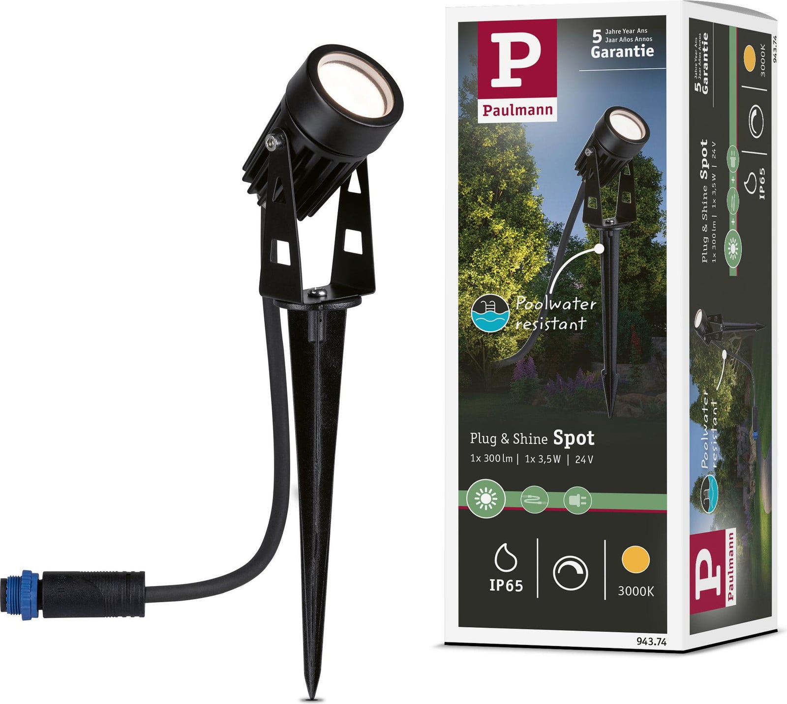 Paulmann Plug & Shine LED accent spotlamp voor in de tuin