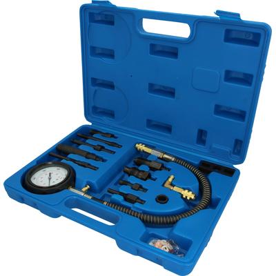 BRILLIANT TOOLS Prüfgerät, Druckverlust Kompressionstester-Satz für Diesel Motoren, 13-tlg. bt581050