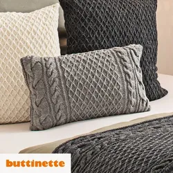 Strickanleitung – Rechteckiges Kissen aus Woll Butt Socke