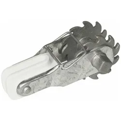 Corral, Gartenzaun, Gear-toothed wire tensioner with integrated insulator