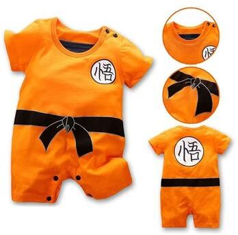 Uplift Essentials Baby Anime Inspired Romper Costume For Newborns And Toddlers 80 goku Style 2