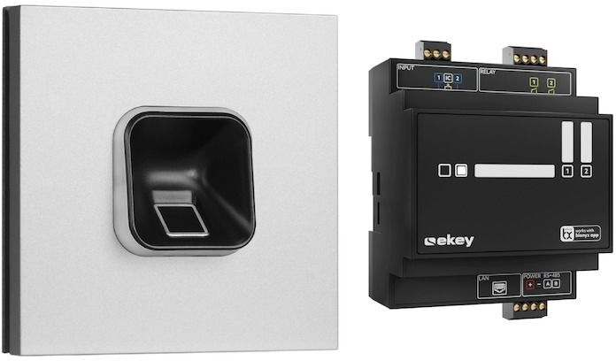 ekey sLine Fingerprintset in Schwarz für Siedle Vario Silber-Metallic, Aktionspreis