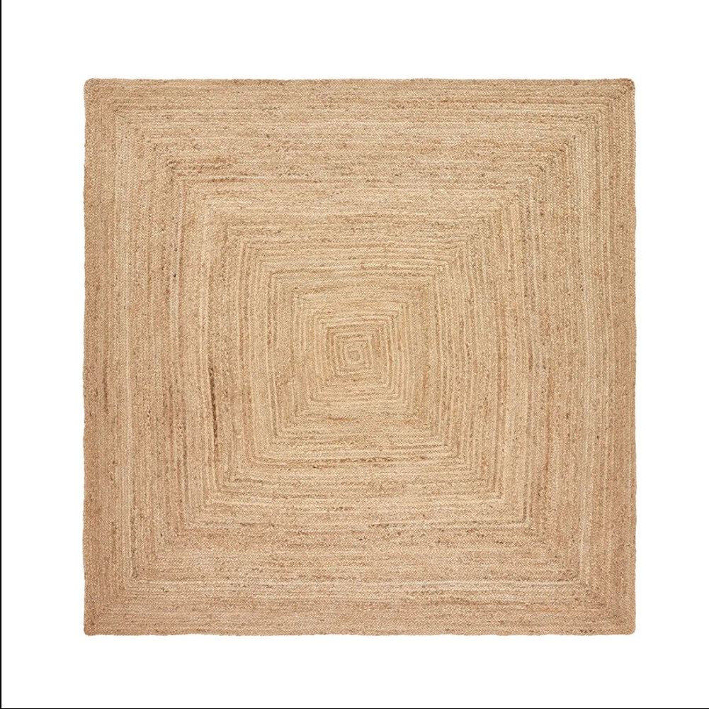 Beachcrest Home Buscher Jute / Sisal Hand Woven Area Rug Beige Square 350cm