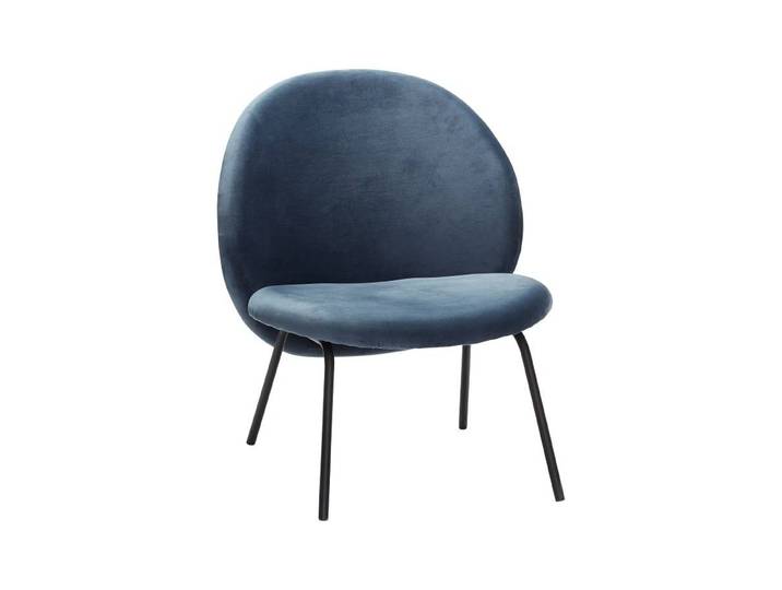 Hubsch Loungestoel blauw metaal