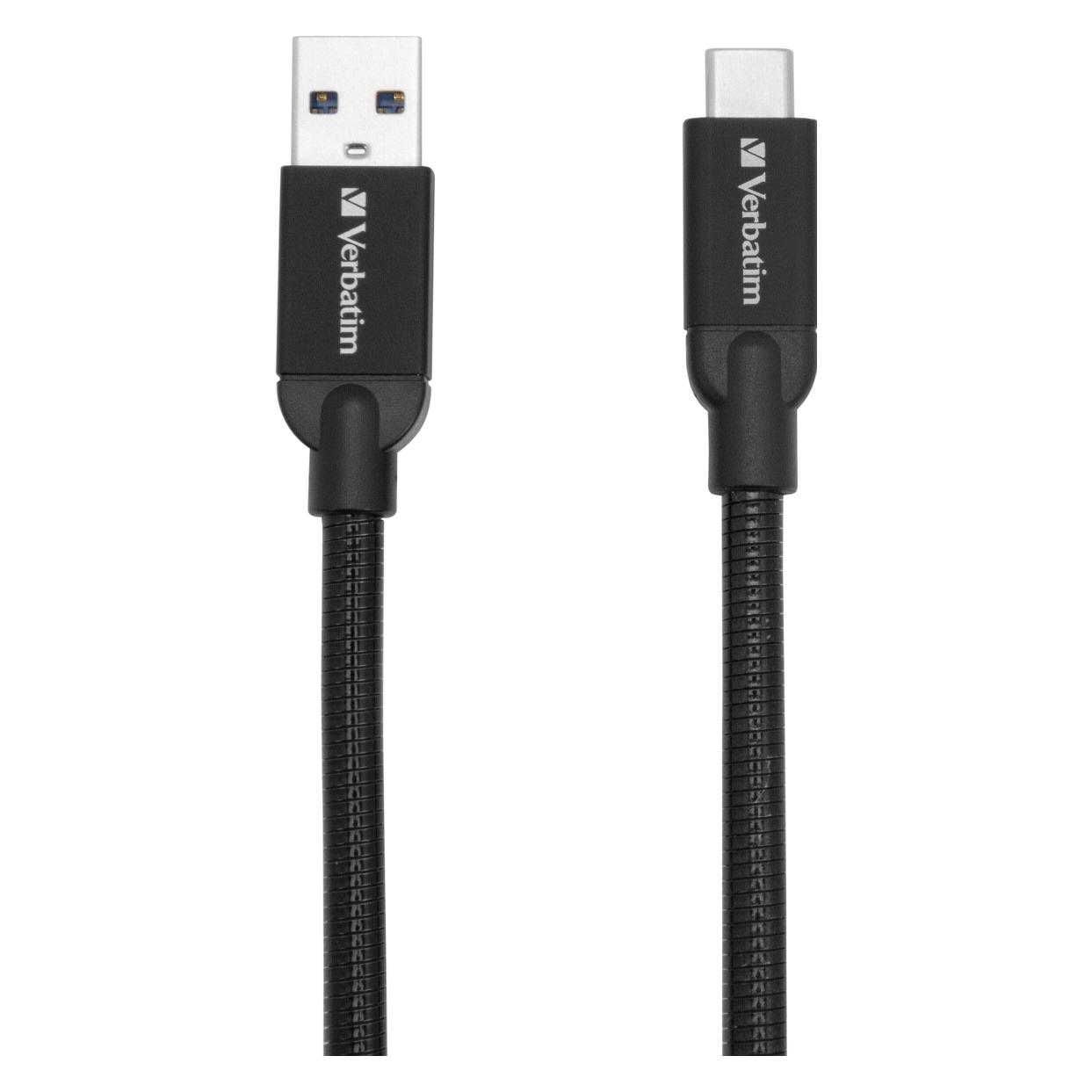 Verbatim Sync & Charge Stainless Steel USB-C auf USB-A 3.1 100 cm (1 m, USB 2.0) (48871)