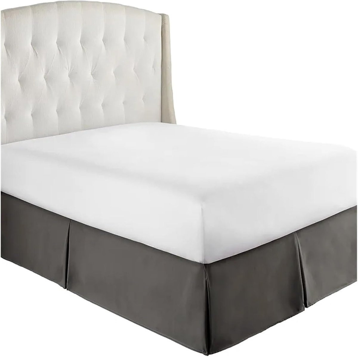 Bedrok Gordijn Bedrok Slaapkamer Decoratie Donkergrijs Kreukvrij Stof 160x200cm