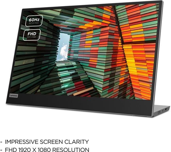 Lenovo L15 15.6-inch Full HD IPS USB-C Portable Monitor - Black