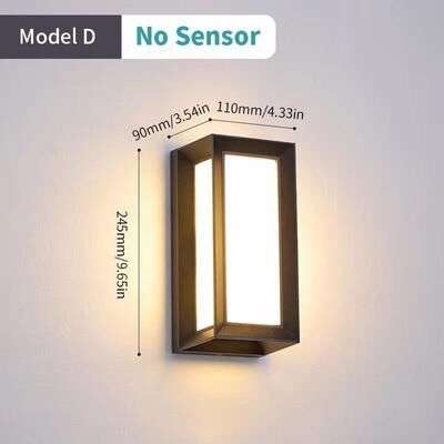 Inspired Finds AuroGuard Waterproof LED Outdoor Wall Light With Motion Sensor model D No Sensor cold White 16w