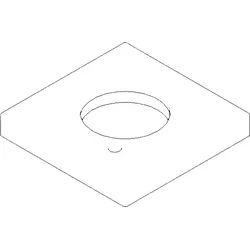 Dornbracht Rosette eckig, Spender-ec 082797503-00 chrom