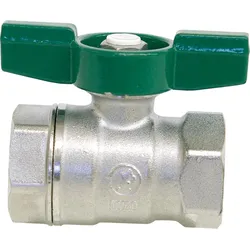 Trinkwasser-Kugelhahn R251W IG/IG 1/2" Messing verchromt/ Flügelgriff