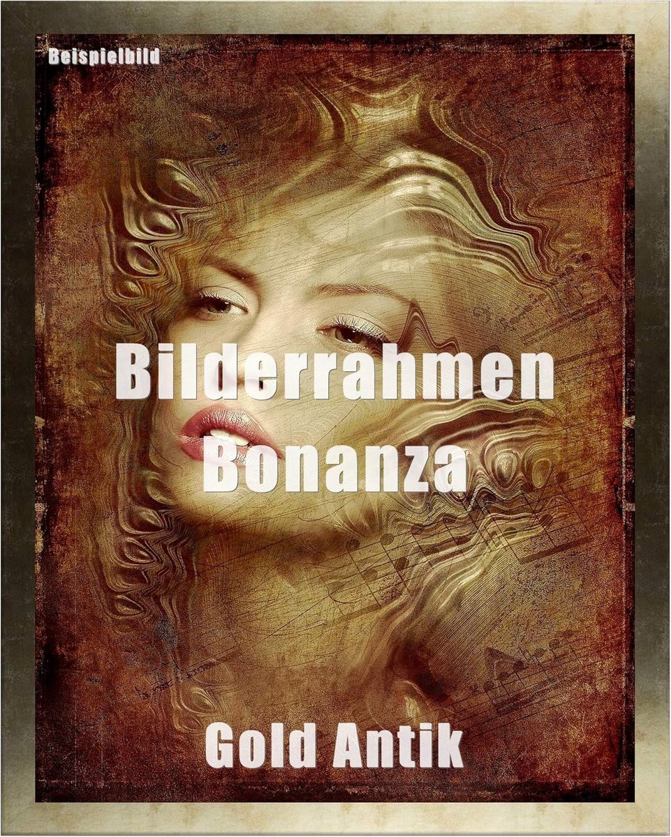 Fotolijst 30x40 cm Goud Antiek met Antireflecterend Glas - Houten Wanddecoratie