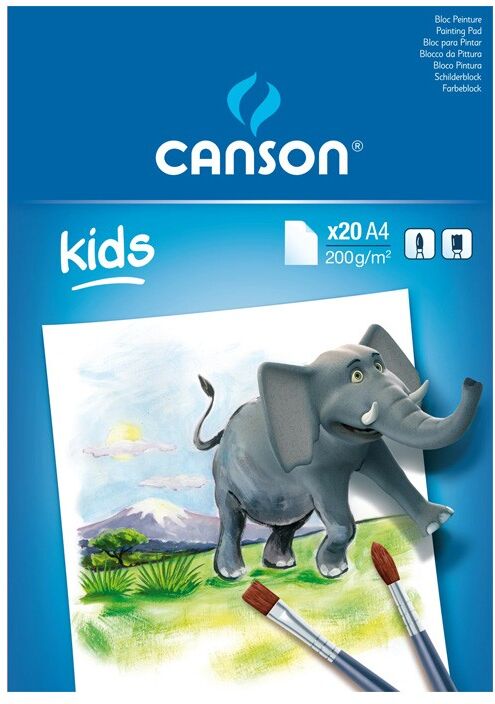 Bloc Canson Kids Peinture 20 feuilles A4 200 G/M²