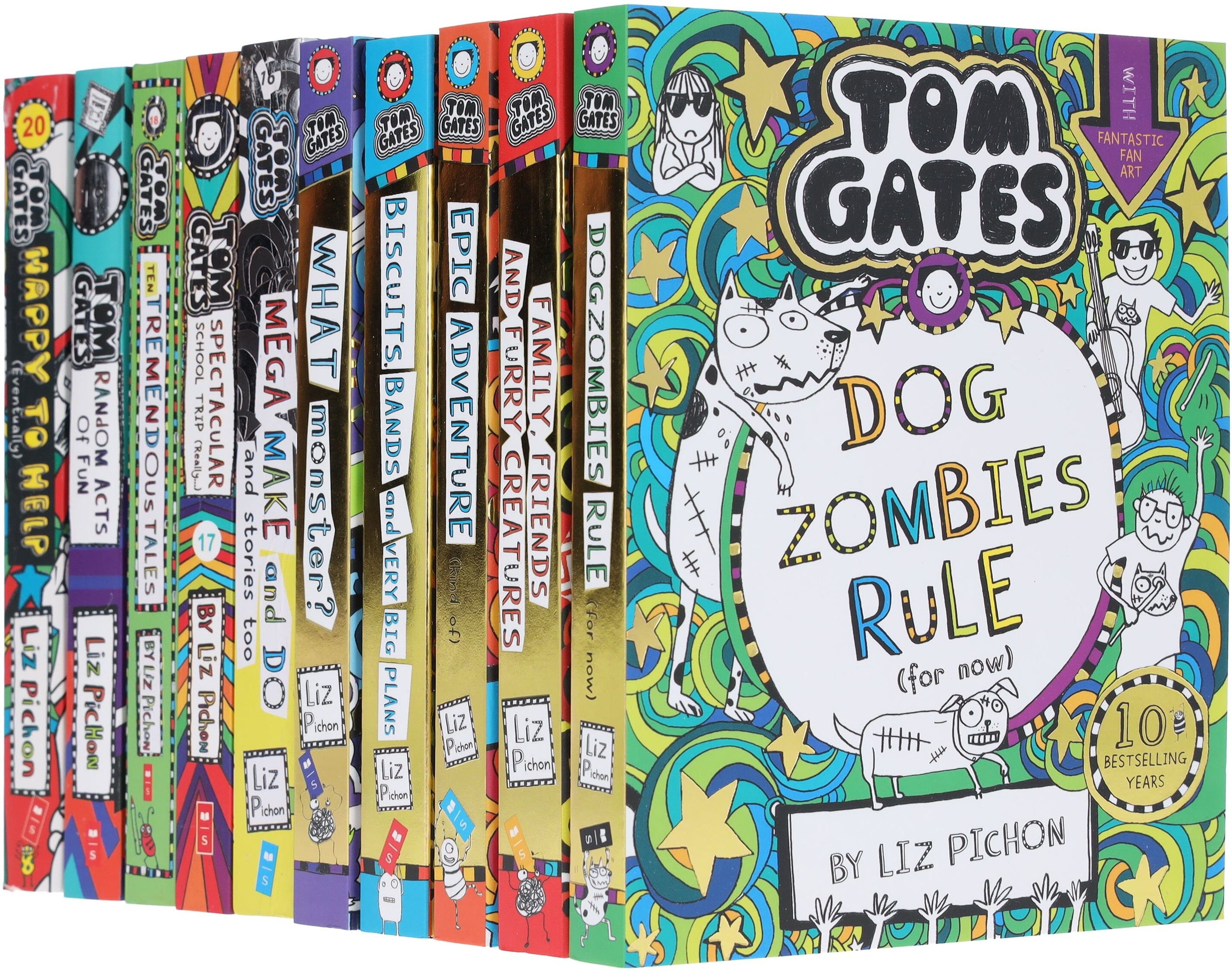 Tom Gates Books 11-20 by Liz Pichon: 10 Books Collection Set - Ages 7-9 - Paperback Scholastic