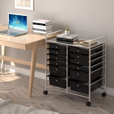 Lirago 12-Drawer Rolling Storage Cart with Removable Drawers and Lockable Wheels