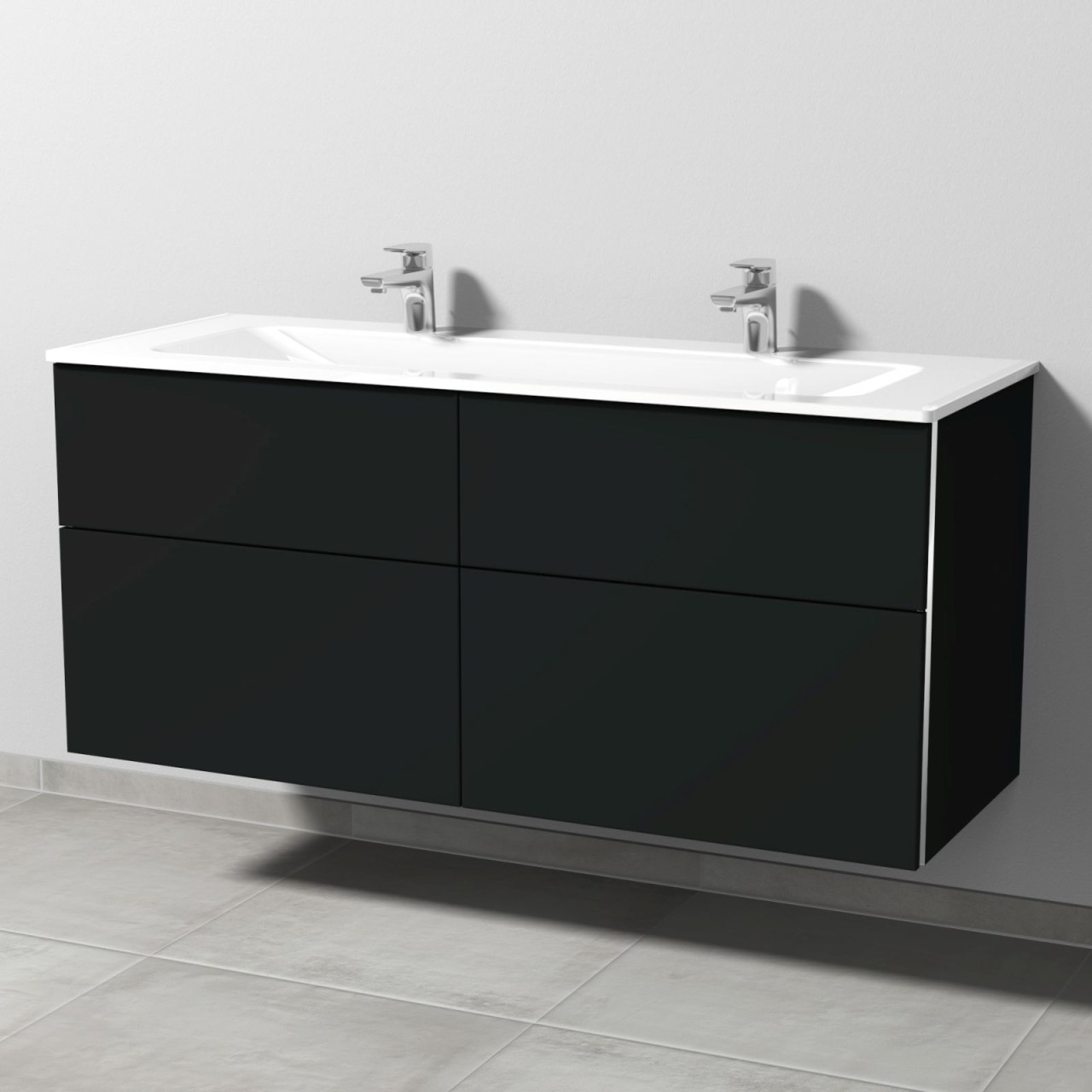 Sanipa 3way Glas-Set Glas-Waschtisch und Unterbau (BP208) 582x1300x487 BP2081V