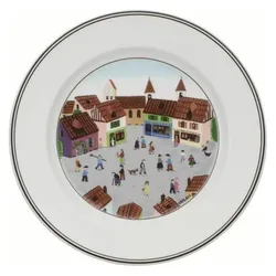 Villeroy & Boch Speiseteller Dorf Design Naif, Teller, Weiss