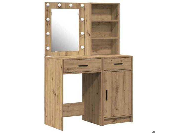 BEL-ACHAT* Ensemble de Coiffeuse /Table de Cosmétique - pour chambre -2 pcs chêne artisanal Bois d'ingénierie @Pr5684085