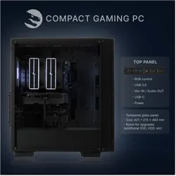Sedatech Ultimate Gaming PC - UCCB650I1I1HF (2000 GB, 32 GB, AMD Ryzen 5 7600X3D), PC, Schwarz