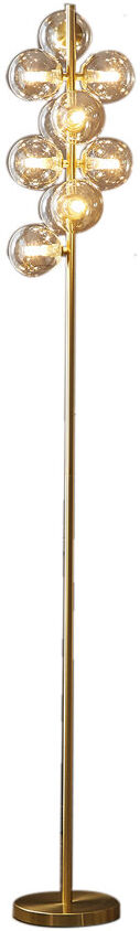 Canora Grey Greiner 169 H cm Novelty Floor Lamp Satin Gold/Cognac 169cm H X 22.7cm W X 22.7cm D