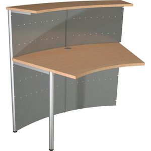 Kerkmann Anbautheke Genua 3991, silber / buche, Rezeption, Anbautheke 45°