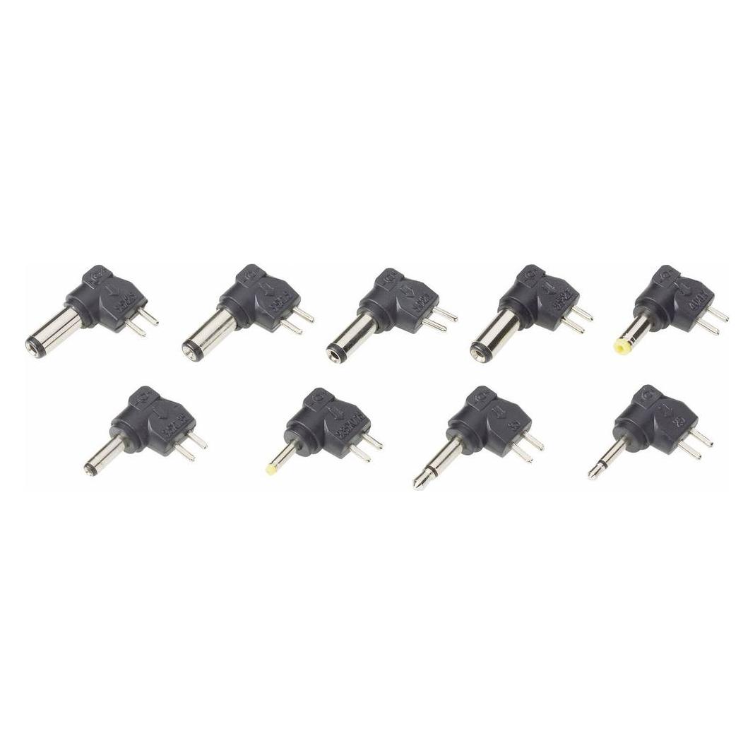 Voltcraft 9ZC7 Netzgeräte Adapter-Set 9tlg. mit 2 Klinkenadapter und 7 Niedervolt-Adapter, gewinkelt (28167C50)