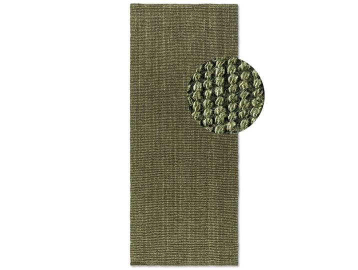 Tapis en jute bouclé vert 80x200cm