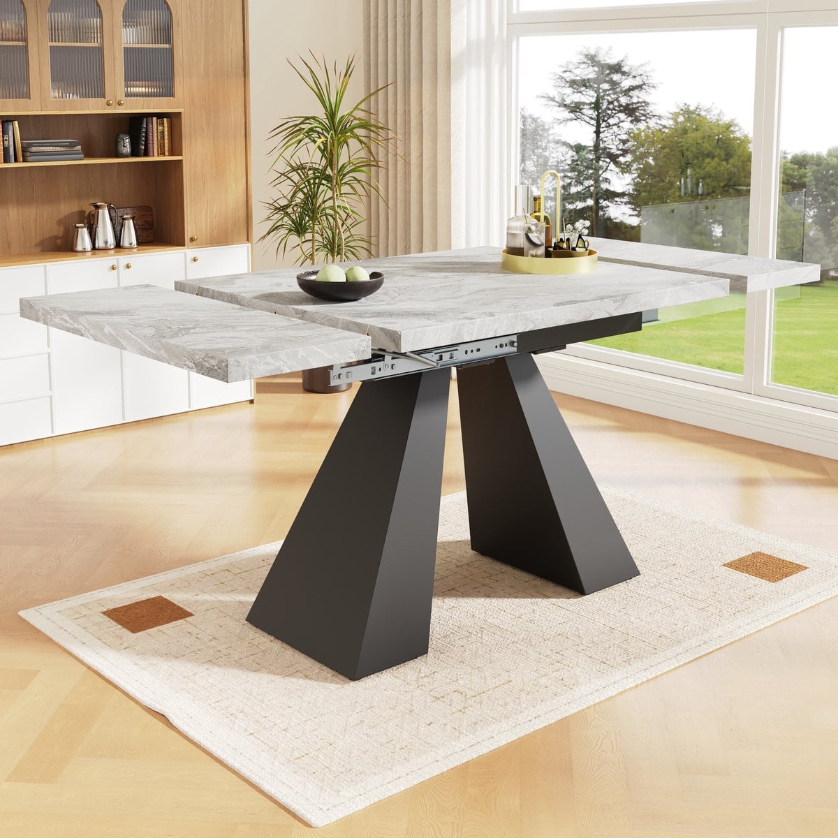 Clruro Uitschuifbare Eettafel met Telescoopmechanisme - Grijs