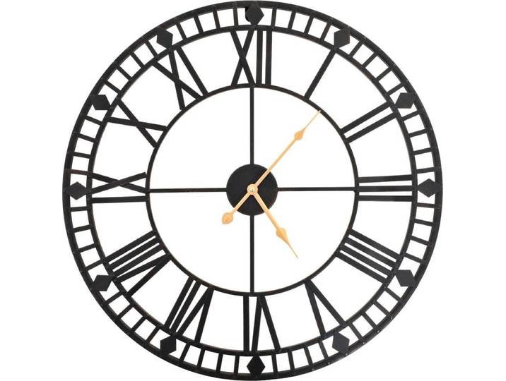 vidaXL - Wandklok - vintage-stijl - met - quartz-mechanisme - XXL - 60 - cm - metaal