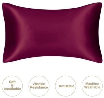 Uplift Essentials Mulberry Silk Rejuvenating Pillowcase burgundy king