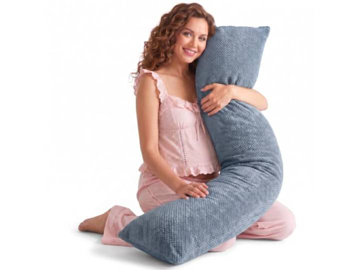 Traumreiter Visco Switch Seitenschläferkissen 40 x 140 cm – Wendekissen fest/weich, höhenverstellbar, Memory Foam & Watte, Body Pillow langes Kopfkissen Körperkissen, Schwangerschaftskissen mit Bezug