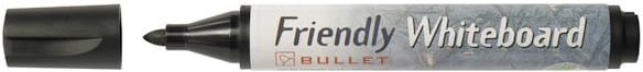 Whiteboardpenna FRIENDLY Svart, konisk, 10st 10st