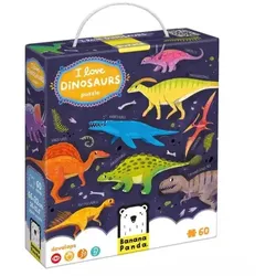 Banana Panda: Ich liebe Dinosaurier – Puzzle mit 60 Teilen
