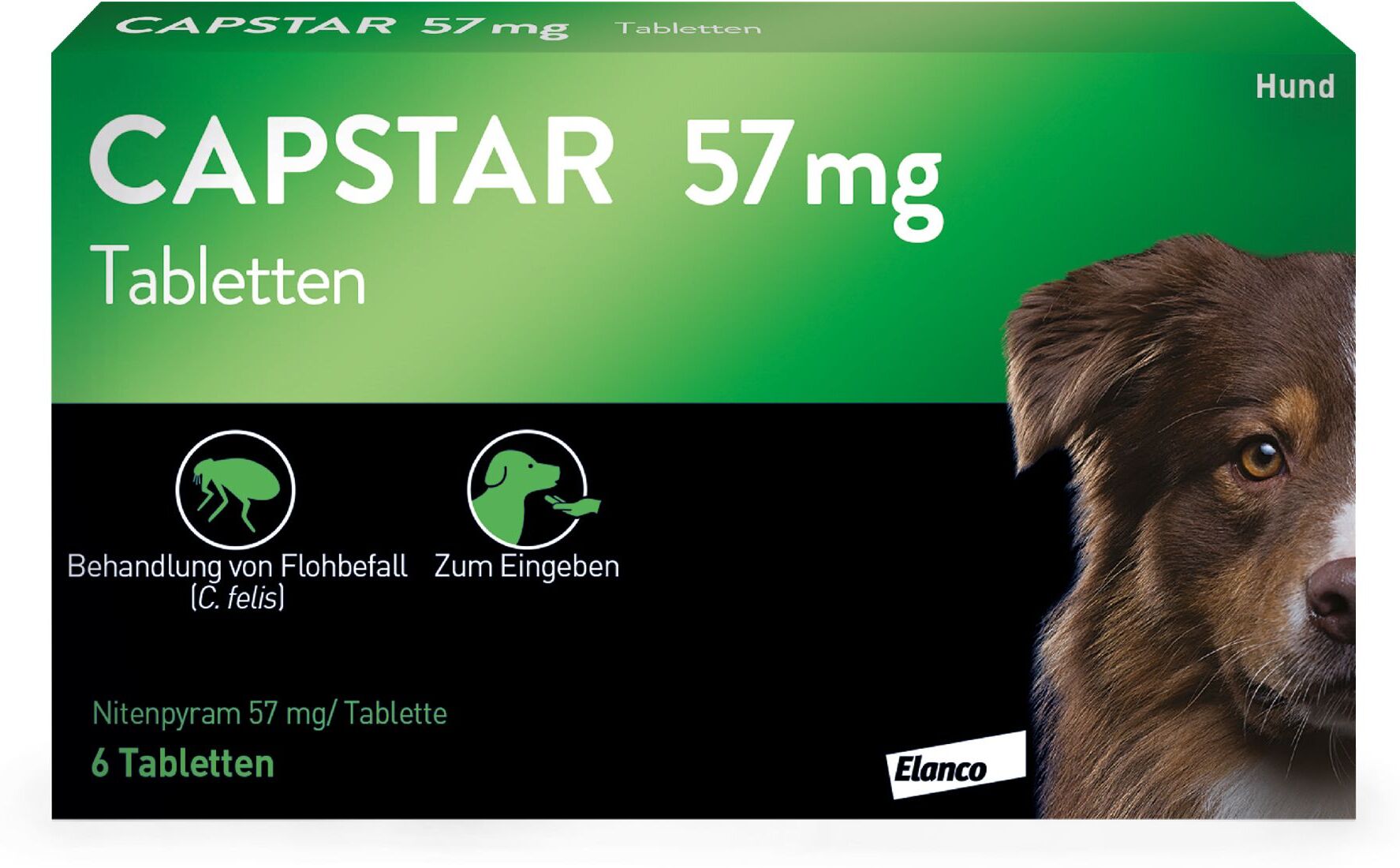 Capstar 57 mg Tabletten f.große Hunde 6 St