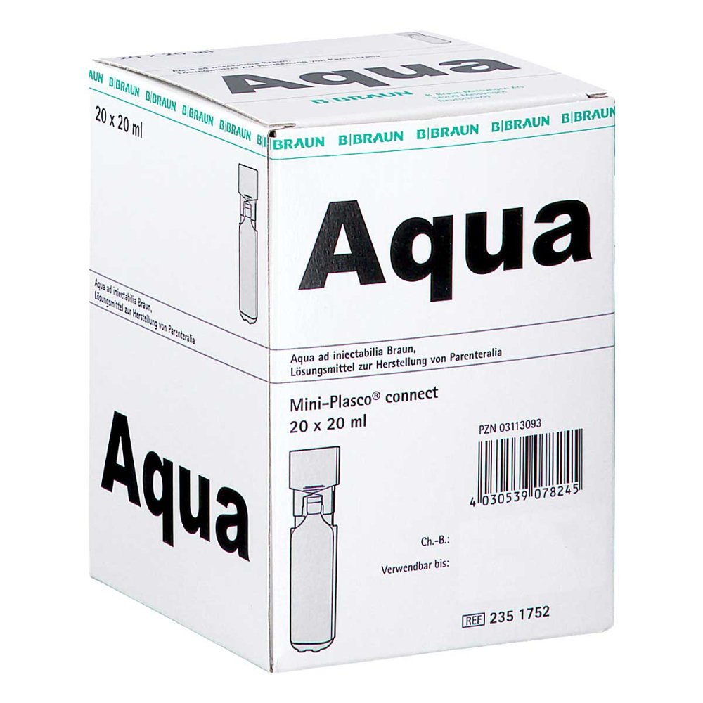 B. Braun Melsungen AG Aqua Ad Injectabilia Miniplasco connect iniecto -lsg. 03113093