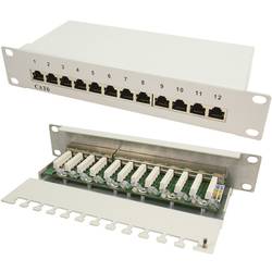 LogiLink NP0041 12 Port Netzwerk-Patchpanel 254 mm (10) CAT 6 1 HE Bestückt