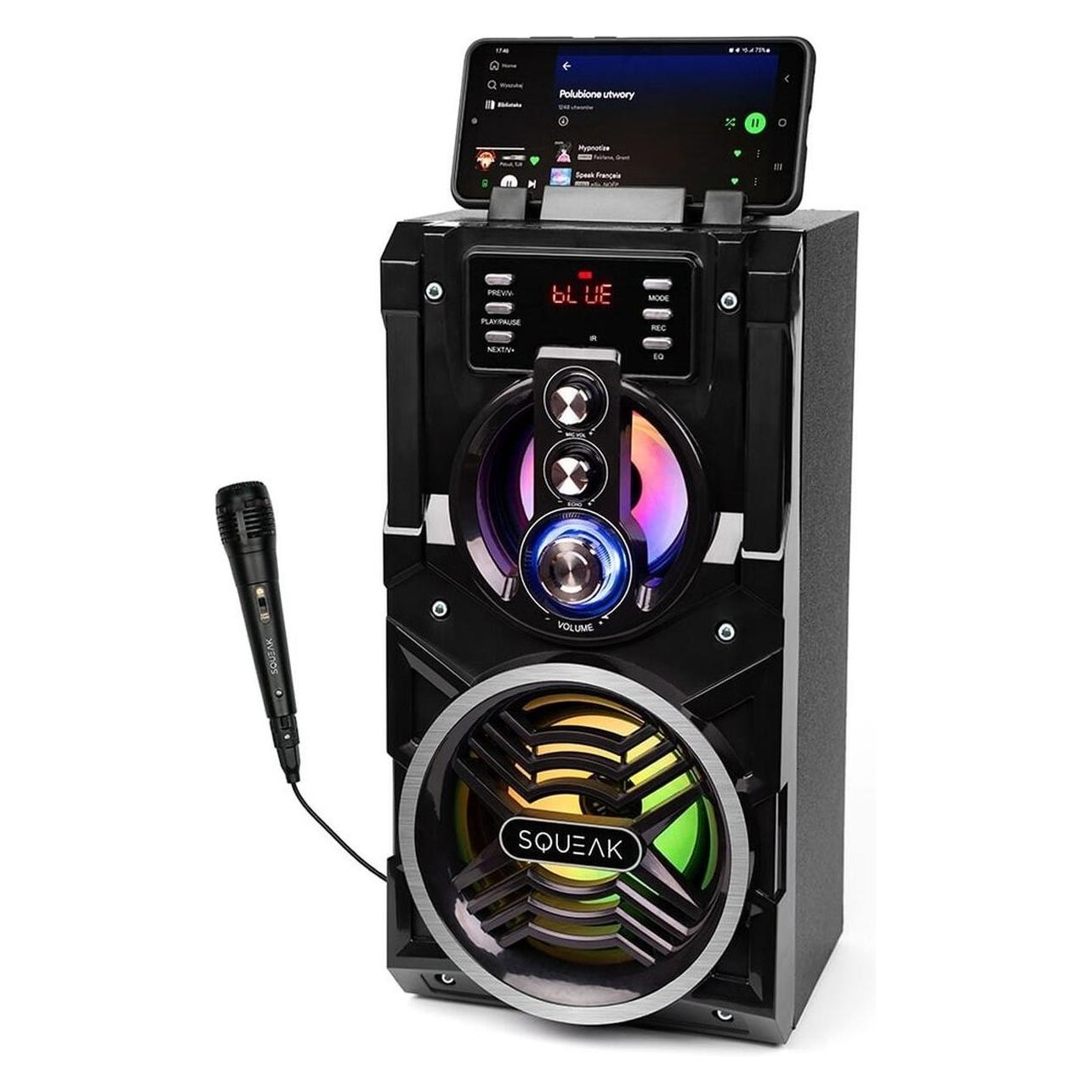 Squeak Beatboxer Bluetooth 5.1 Speaker - Głośnik Bluetooth Z Karaoke Radio Fm Microsd Aux I USB S (SQ1000)