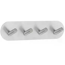 Smedbo Design Viererhakenleiste in Edelstahl gebürstet, Selbstklebend B1094