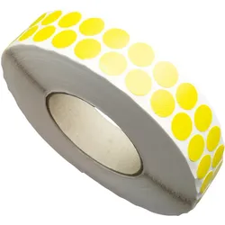 Gewebeklebepunkte, gelb 15 mm | 5.000 STK, PE, Papier