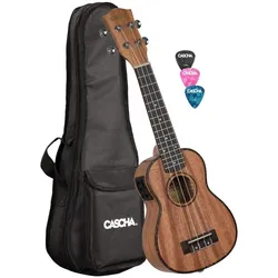 Cascha Premium Mahagoni-Sopran-Ukulele-Set (Sopran, Soprano), Ukulele, Braun