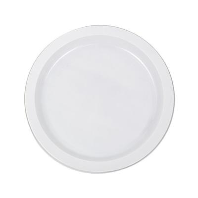 MONOUSO - Wiederverwendbar Plastikteller Flach Wirtschaftlich PS Weiß Ø22cm (300 Stück)