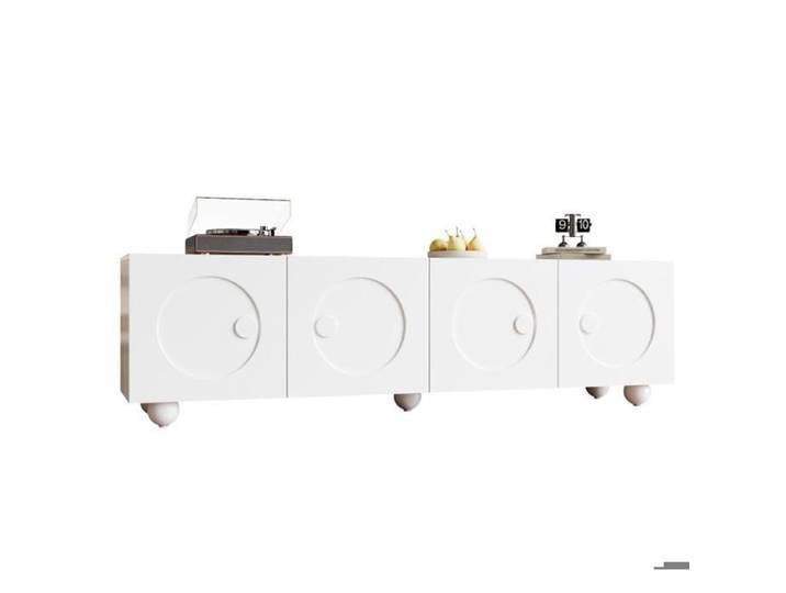 Meuble tv blanc moderne Meuble tv panneau TV meuble TV inférieur. Design Unique. 180 5 x 38 x 50 cm