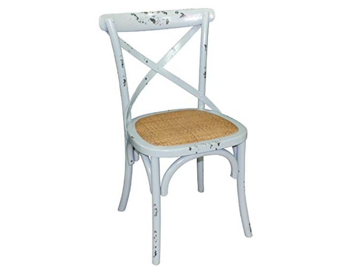 Bolero 2X Blue Wooden Dining Chairs with Backrest 470mm Hotels Restaurants Cafe