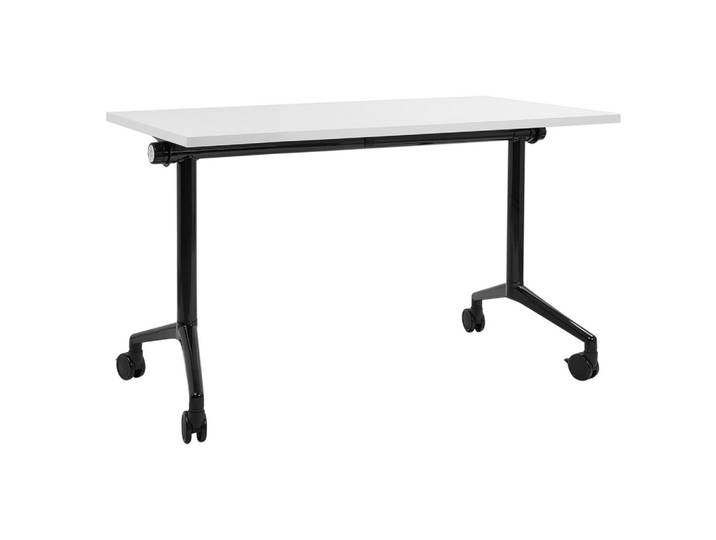 SCHREIBTISCH Zusammenklappbarer Weiß 120/60 cm mit Rädern Cavi