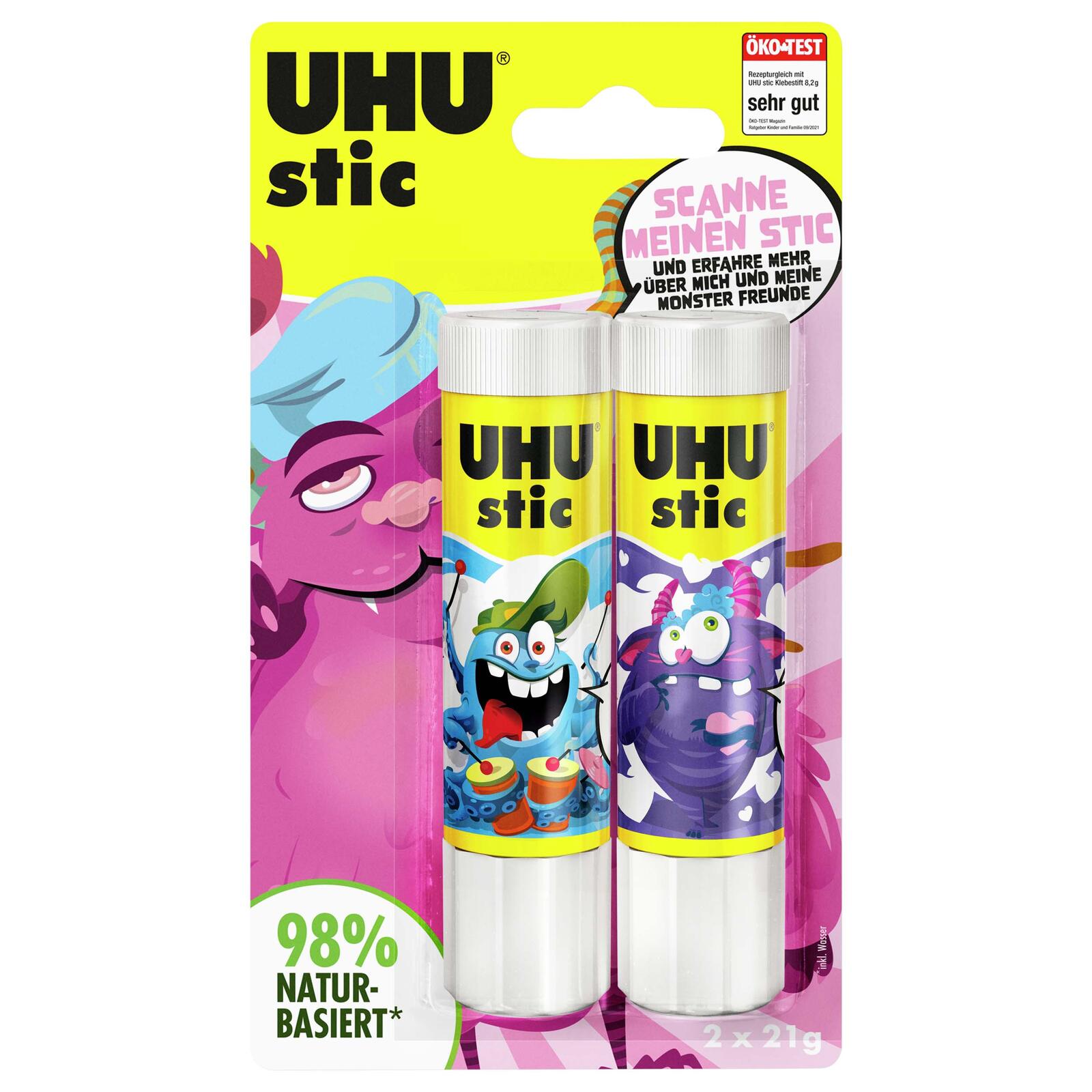 UHU MONSTER Klebestifte 2x 21,0 g 9000180