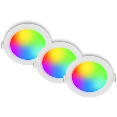 BRILONER LEUCHTEN LED Einbauleuchte "FUNGO COLOR 3945036", bunt (weiß matt), Leuchten